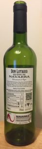 Don Lotario Navarra Gran Reserva 2009 Back