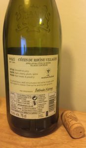 Cotes du Rhone Villages 2016 Back